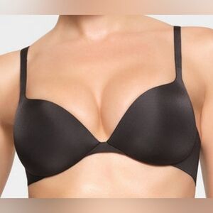 💕NWOT SKIMS Ultimate Padded Plunge Pushup Teardrop bra Black ONYX 34D